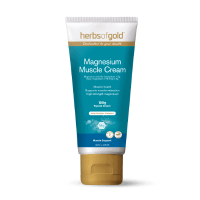 Magnesium muscle cream tube