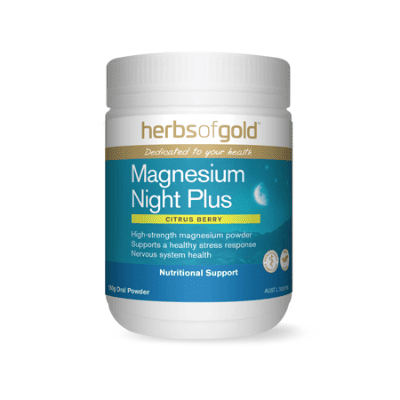 Magnesium night plus white plastic container